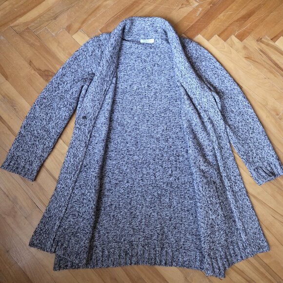 SANDRO PARIS Stunning Single Closure Marled Long Cardigan - Picture 10 of 13